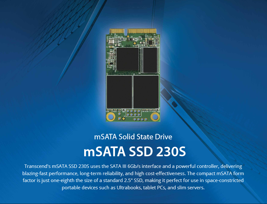 TRANSCEND TS256GMSA230S 256GB mSATA SATAIII 230S Solid State Drive